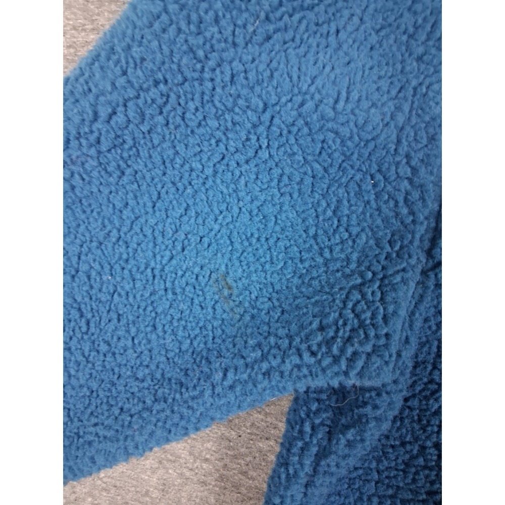 Harper Lewis Womens Hoodie Large Blue Plush Fleece Sherpa Pullover Spellout - Picture 3 of 9